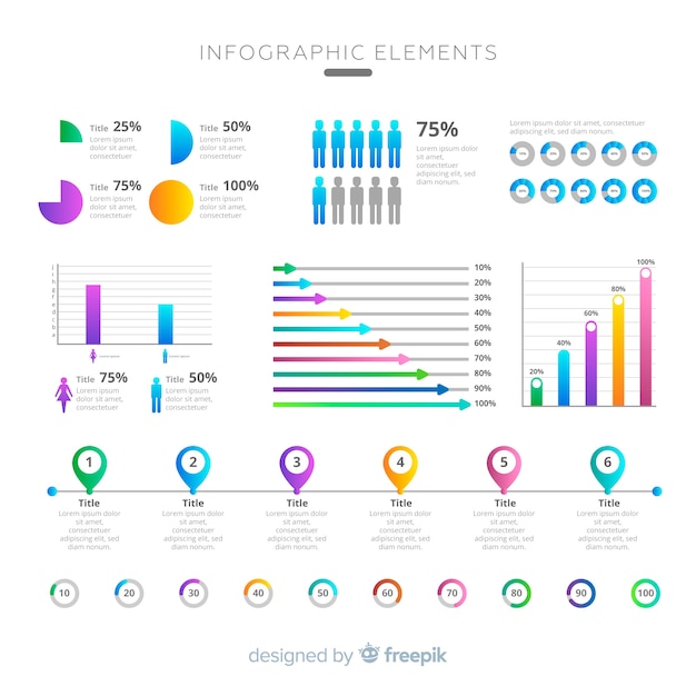 Raccolta di elementi infografici