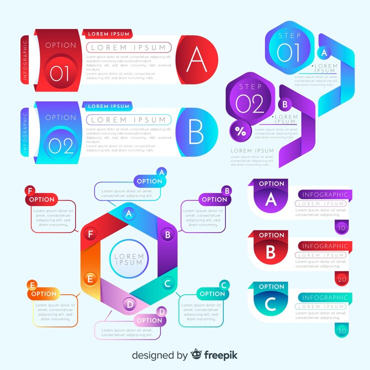 Free Vector infographic element collection