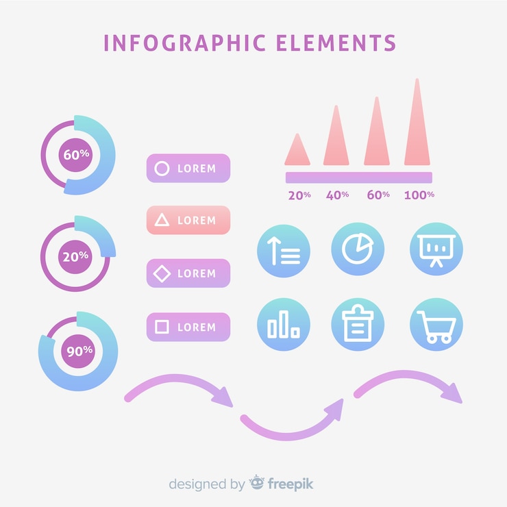Free Vector infographic element collection