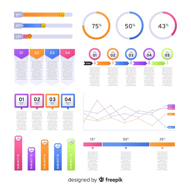 Raccolta di elementi infografici