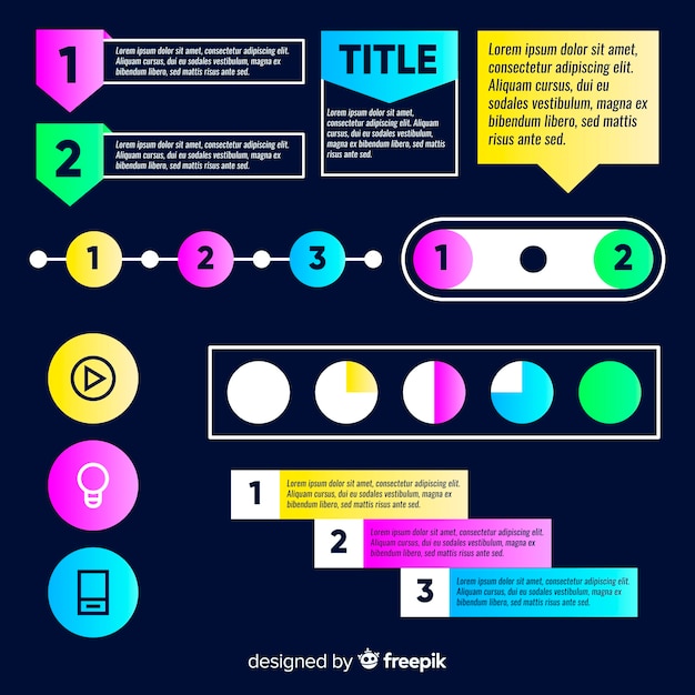 Vettore gratuito raccolta di elementi infografici