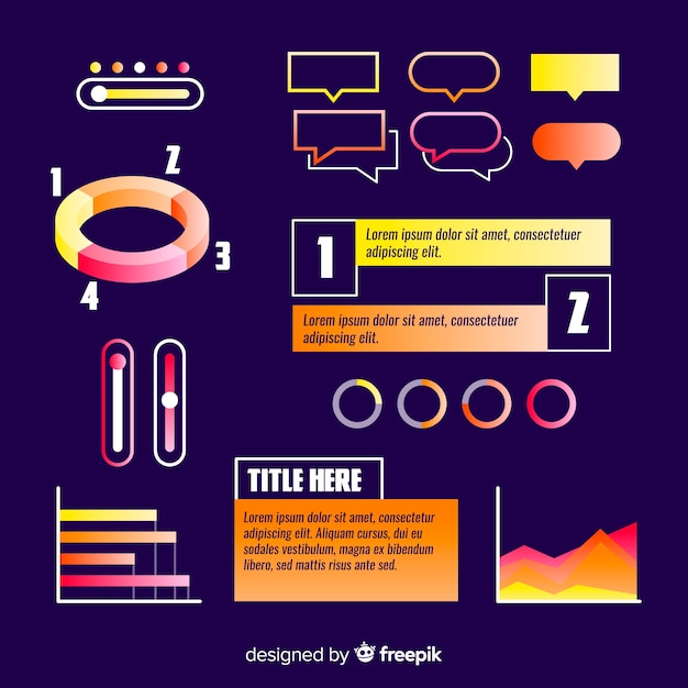 Raccolta di elementi infografici