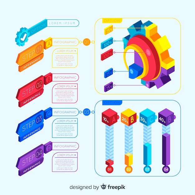 Vettore gratuito raccolta di elementi infografici