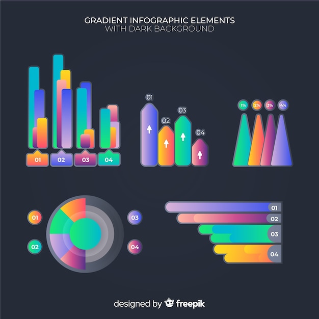 Vettore gratuito raccolta di elementi infografici