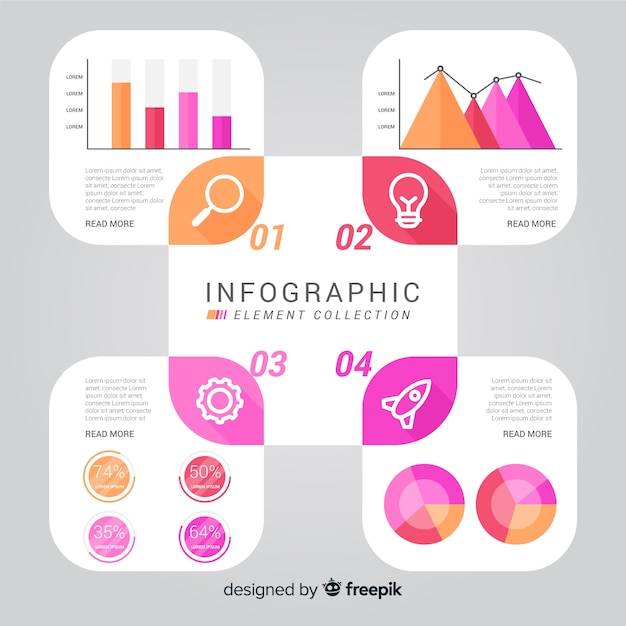 Vettore gratuito raccolta di elementi di infografica