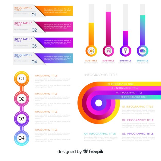 Vettore gratuito raccolta di elementi infografici