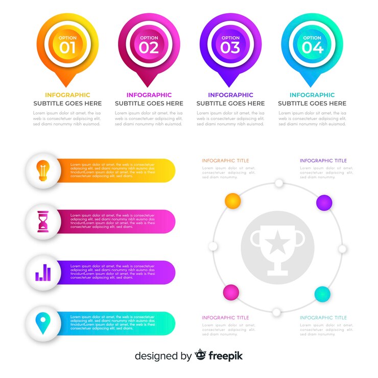 Free Vector infographic element collection