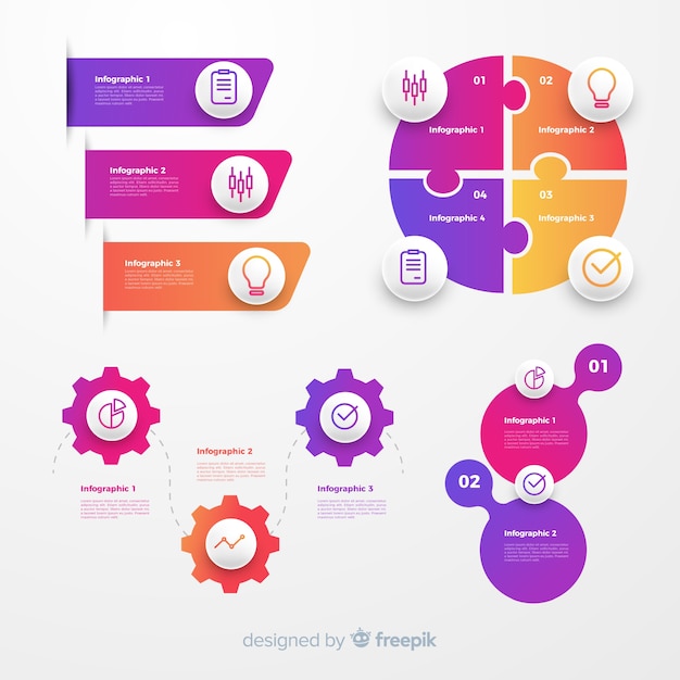 Raccolta di elementi infografici