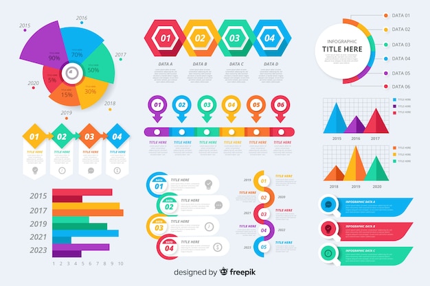 Vettore gratuito raccolta di elementi infografici