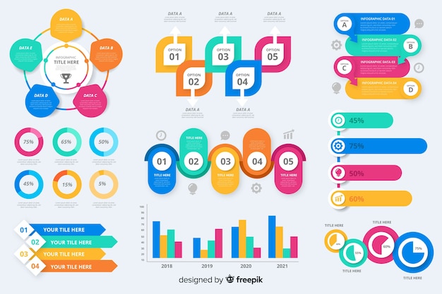 Raccolta di elementi infografici