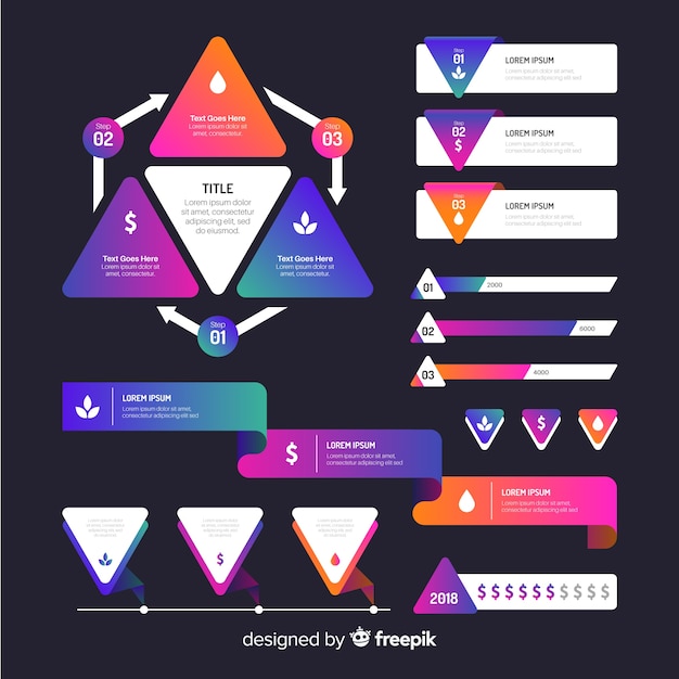 Free vector infographic element collection