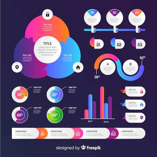 Raccolta di elementi infografici