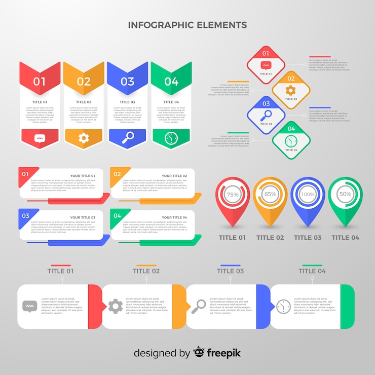 Free Vector infographic element collection