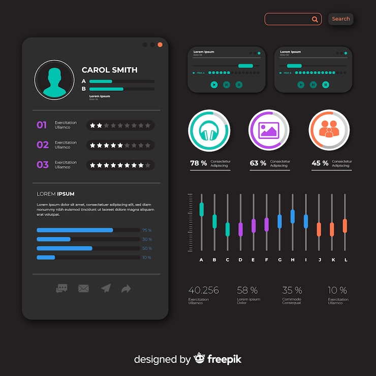 Free Vector infographic element collection