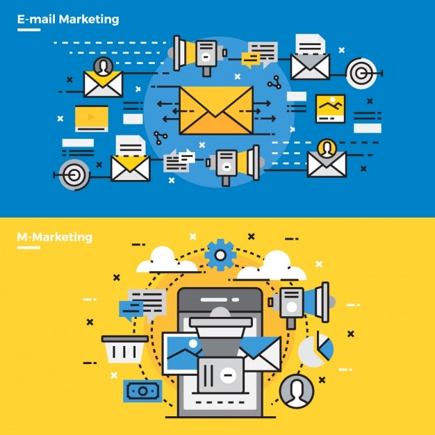 Infographic elements about email marketing