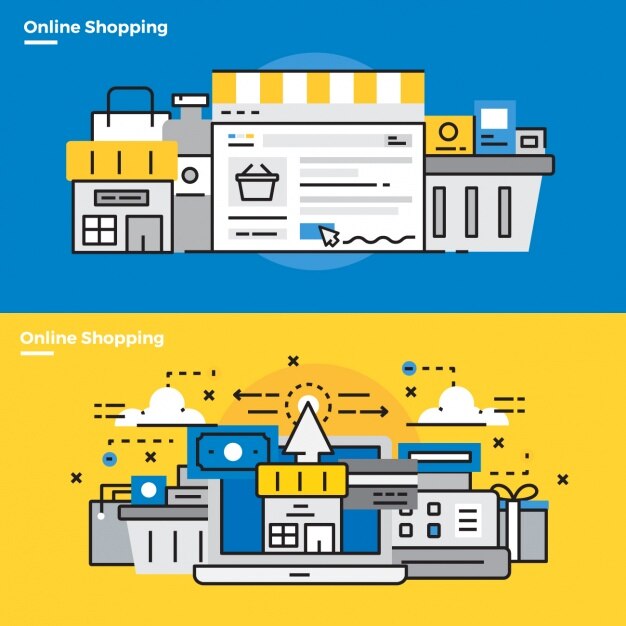 Free vector infographic elements about online shopping