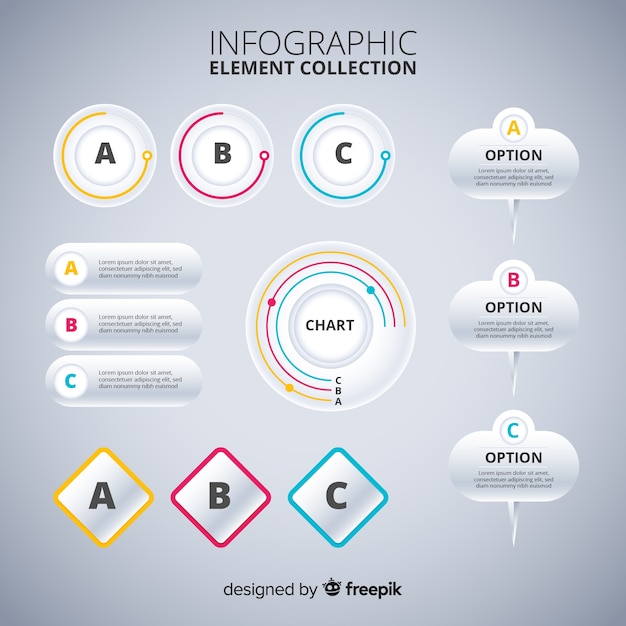 Infographic elements collection flat design