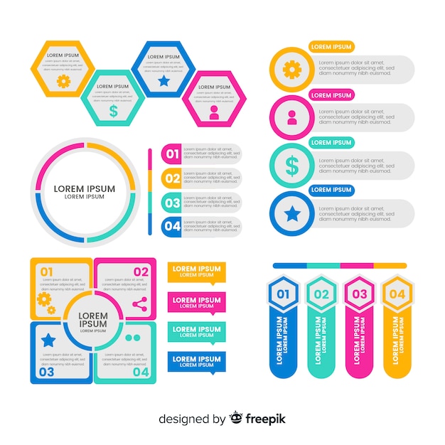 Infographic elements collection in flat style