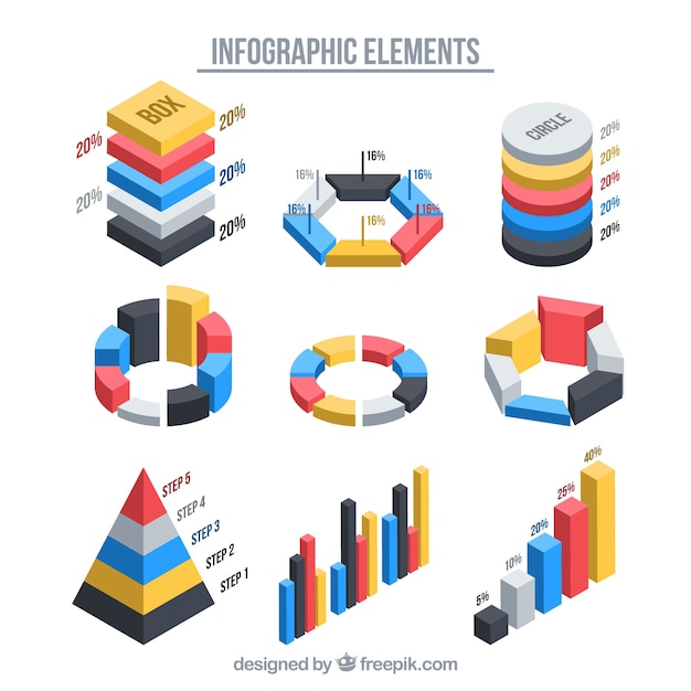 Infographic elements collection – Free vector download, free to download, free illustration