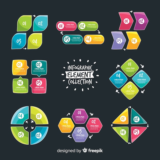 Free vector infographic elements collection