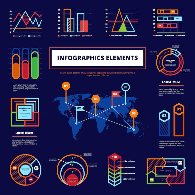 Free vector infographic elements poster