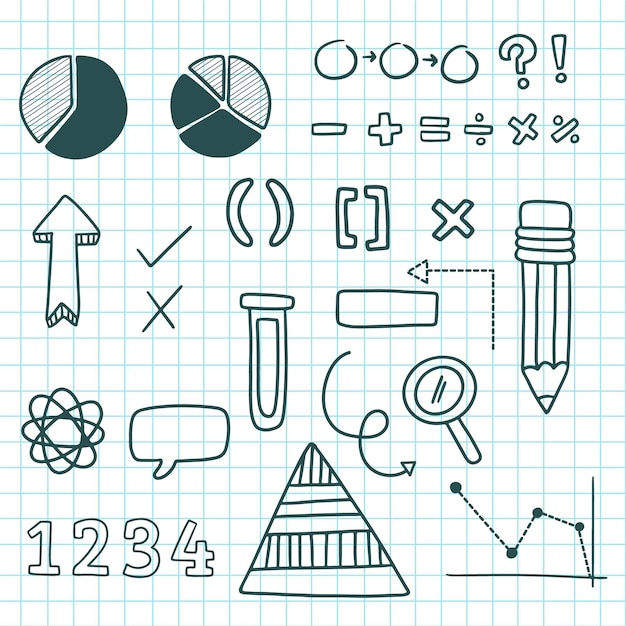 Free vector infographic elements set for school classes