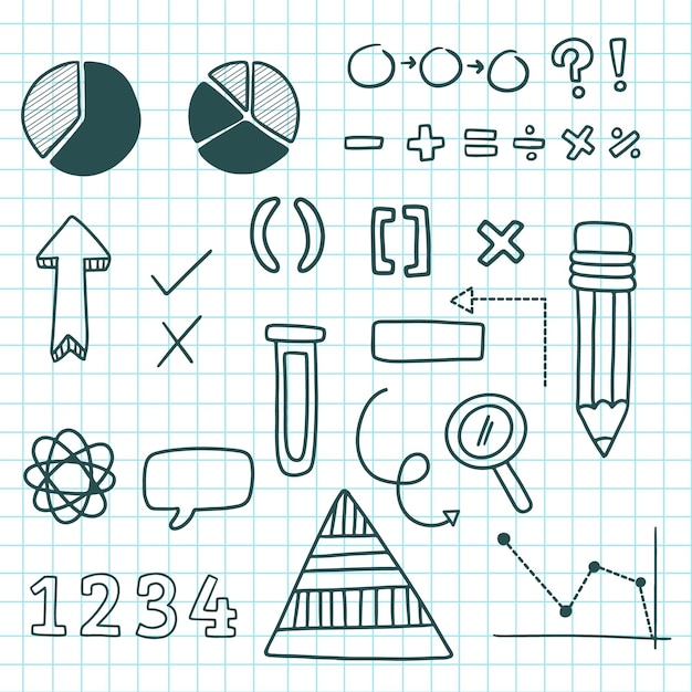 Insieme di elementi di infografica per classi scolastiche