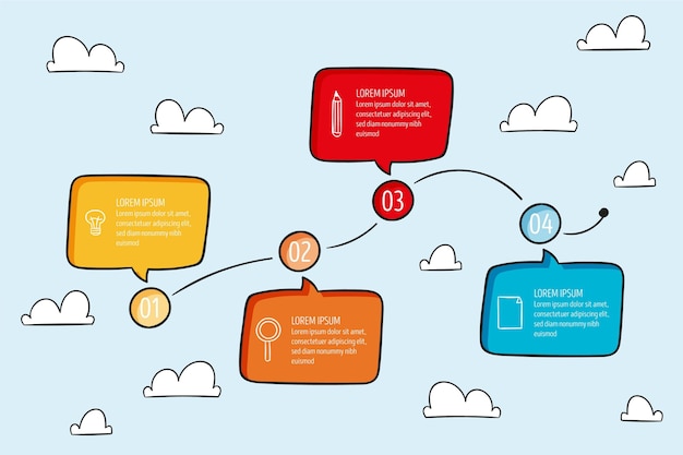 Vettore gratuito insieme di elementi di infografica