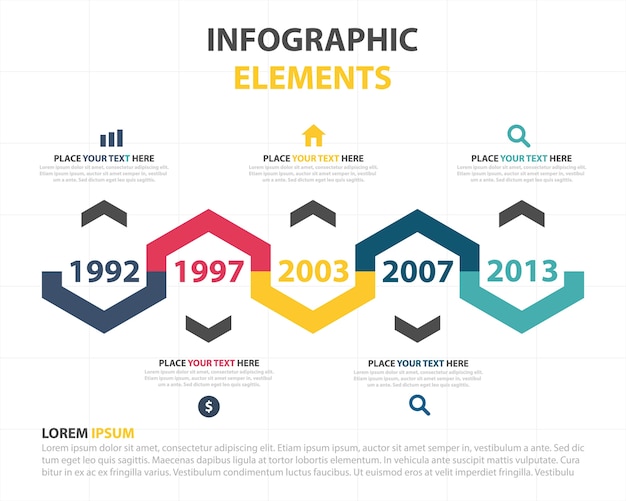 Infographic elements template with progress concept