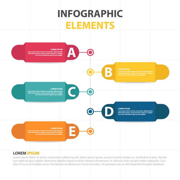 Красочный абстрактный облачный бизнес-инфографический шаблон