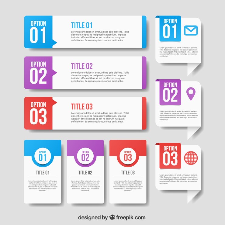 Free Vector infographic elements with different designs