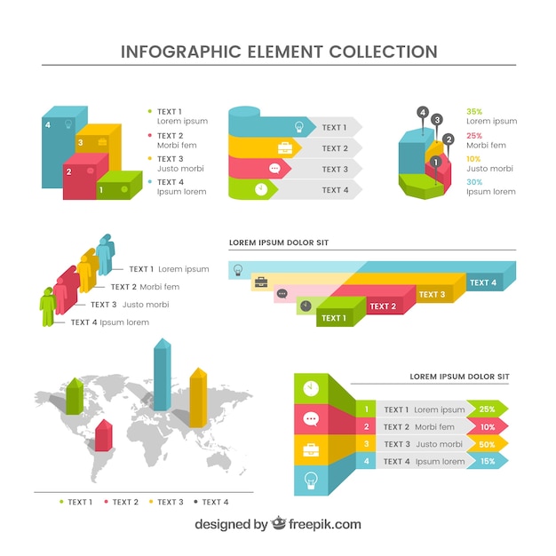 Infographic elements with fun style