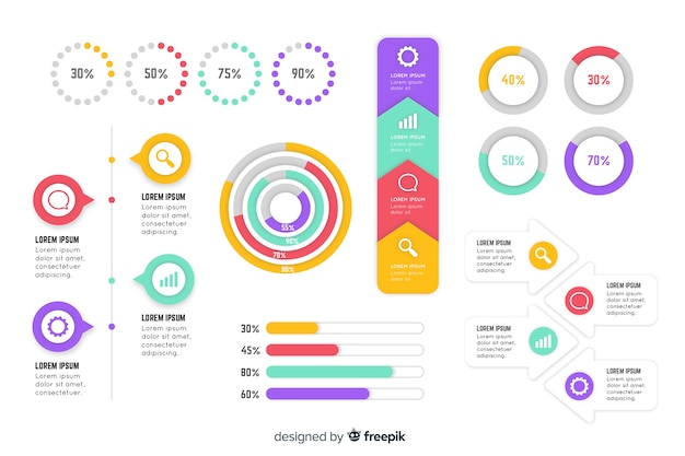 Infographic 평면 요소 colelction