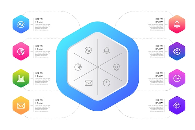 Infographic gradient abstract shape