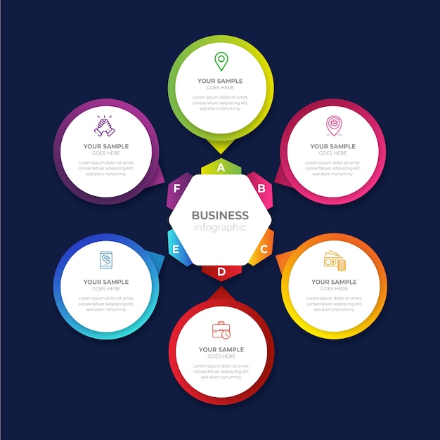 Infographic gradient business