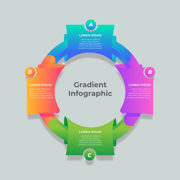 Infographic gradient colorful template