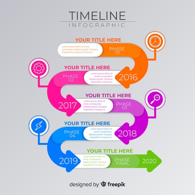 Infographic growth timeline template