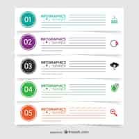 Free vector infographic labels presentation