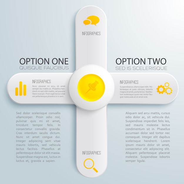 Concetto di luce infografica