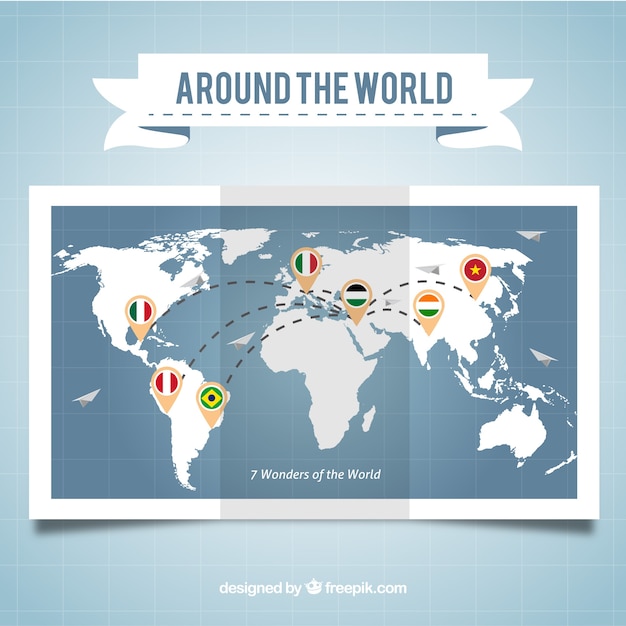 Infographic map of travel