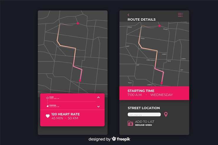 Free Vector infographic for mobile running app