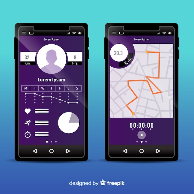 Infographic for mobile running app