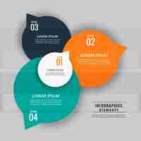 Free vector infographic modern speech bubbles