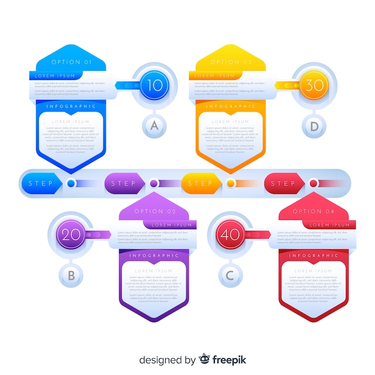 Free Vector infographic option template