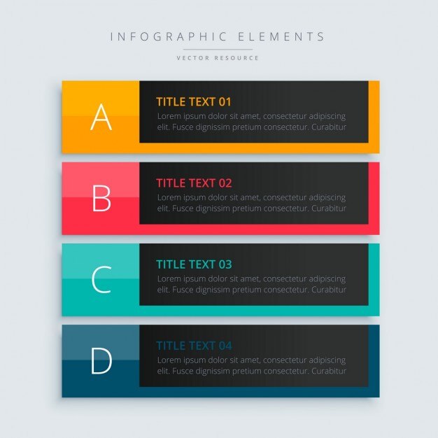 Free vector infographic presentation banners