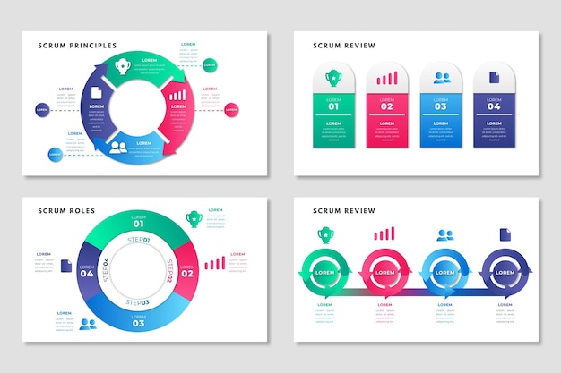 Free vector infographic scrum template
