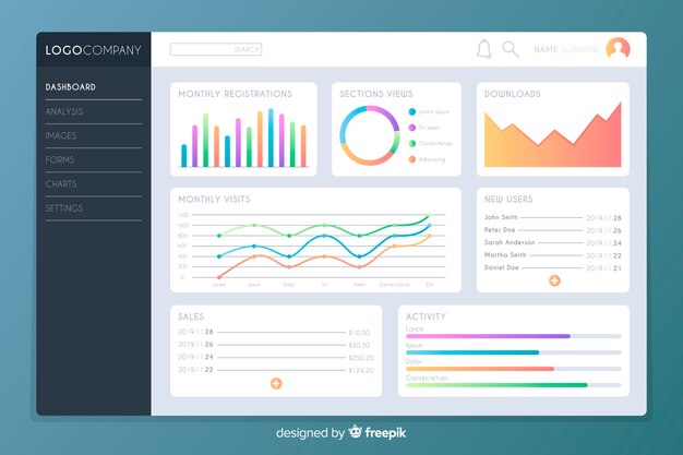 Infographic statistic charts template 