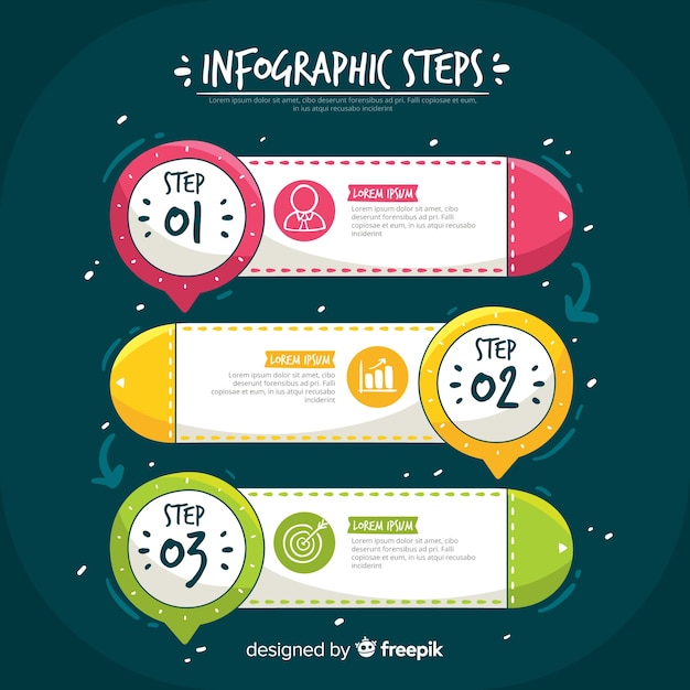 Infographic steps background