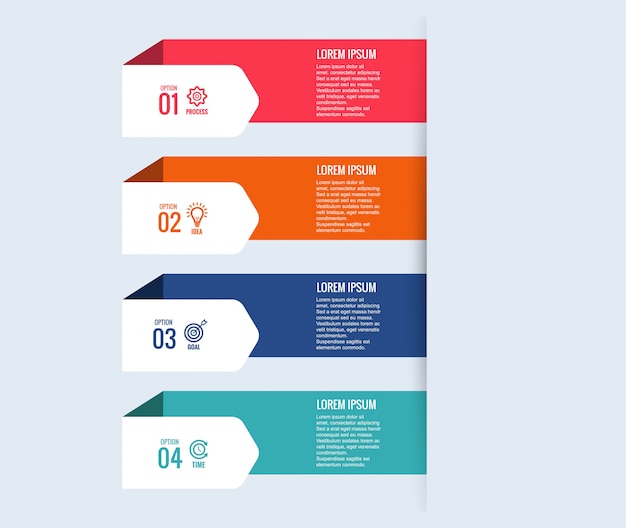 Infographic steps concept creative banner design