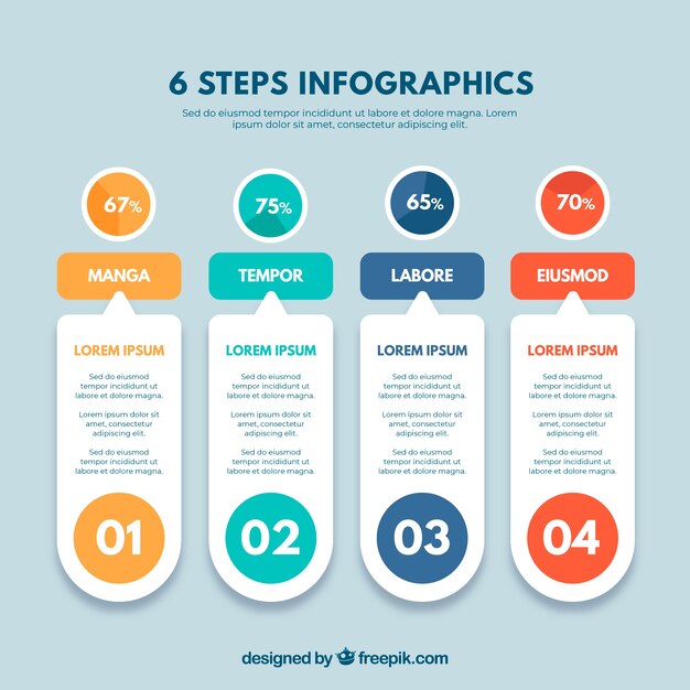 Infographic steps concept